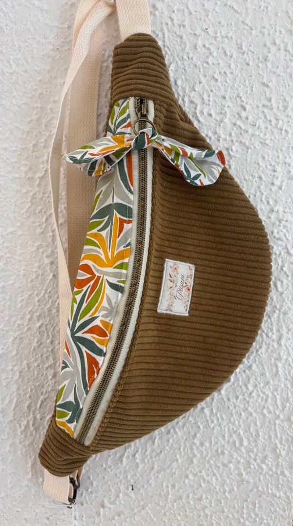 Sac banane tabac et multicolore