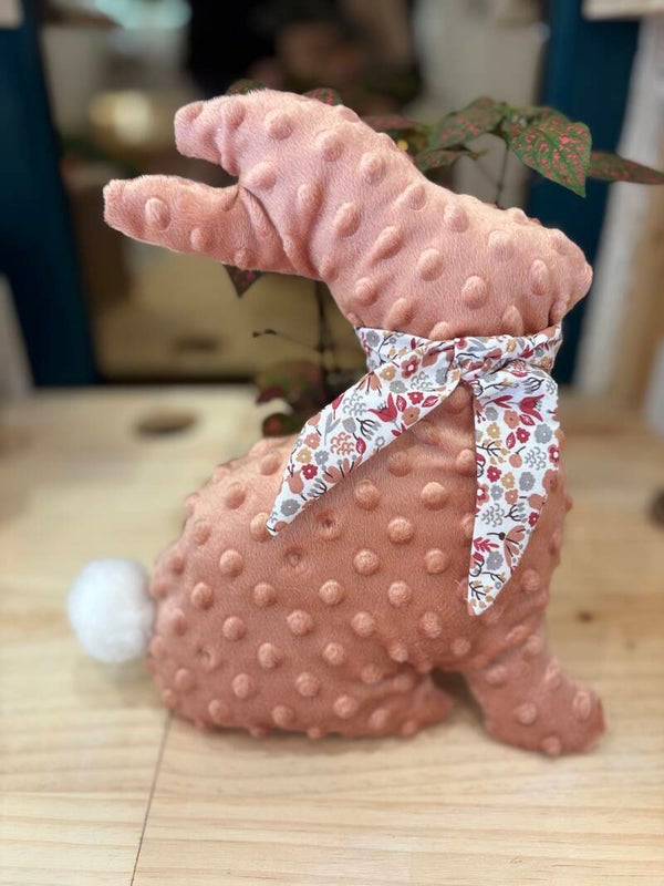 Doudou, lapin, rose