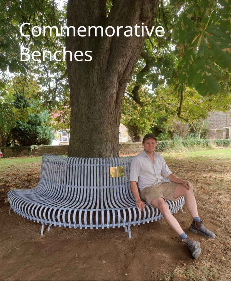 Commemorative benches in Asenby near Thirsk