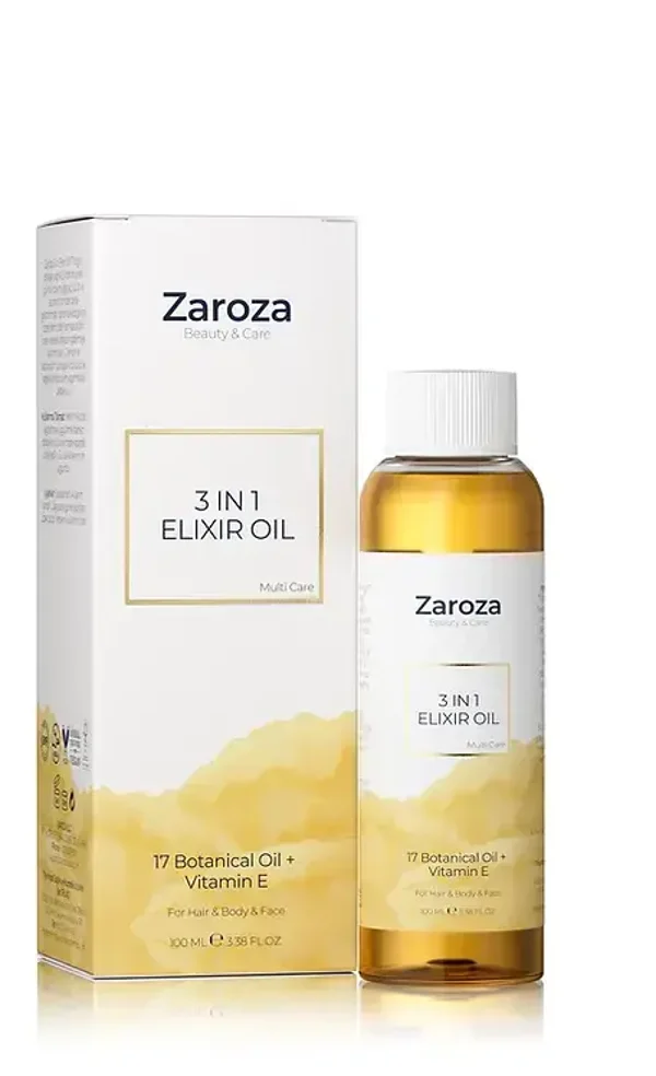 Zaroza 3-in-1 Elixir Oil – Voor Haar, Lichaam & Gezicht