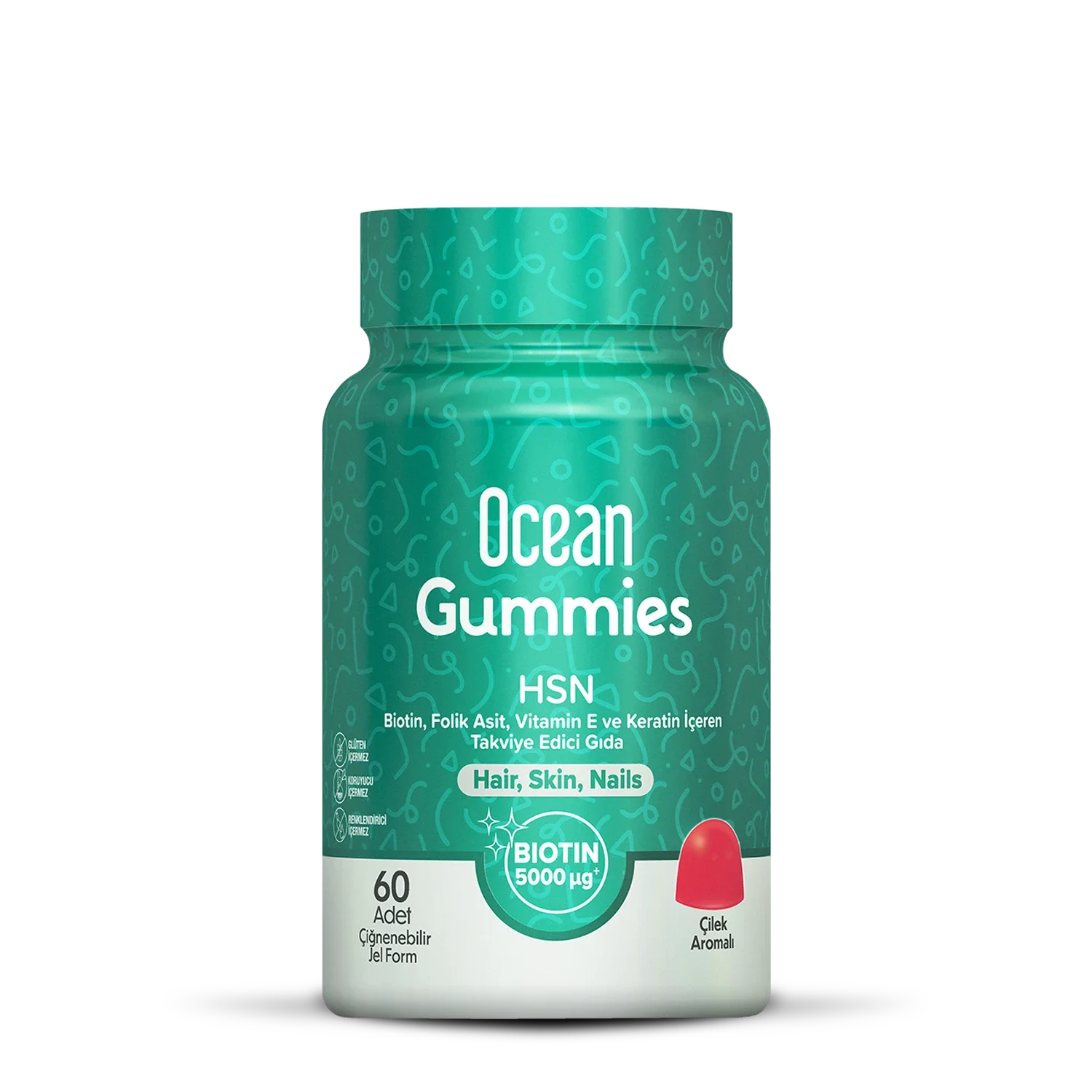 Ocean Haar, huid en nagel Gummies
