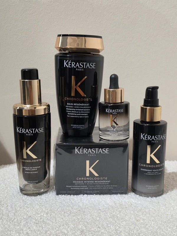 Kérastase Chronologiste shampoo + masque + longevity potion + overnight serum + l'huile de parfum