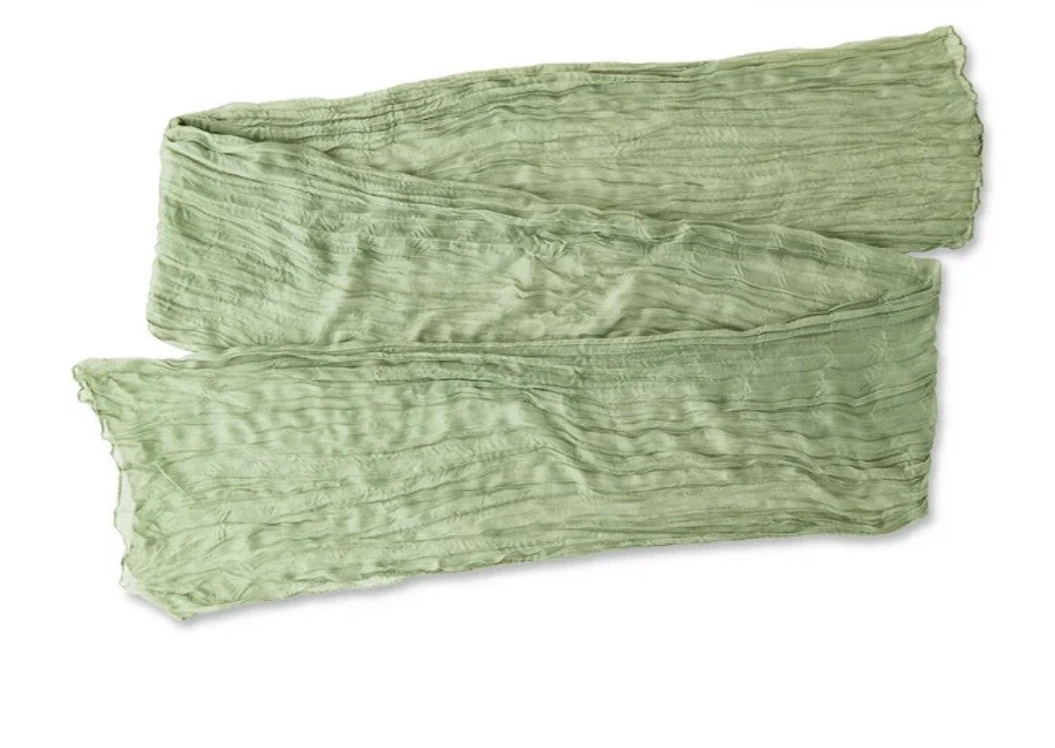 10 Feet Sot Sage Green Cheesecloth Table Runner
