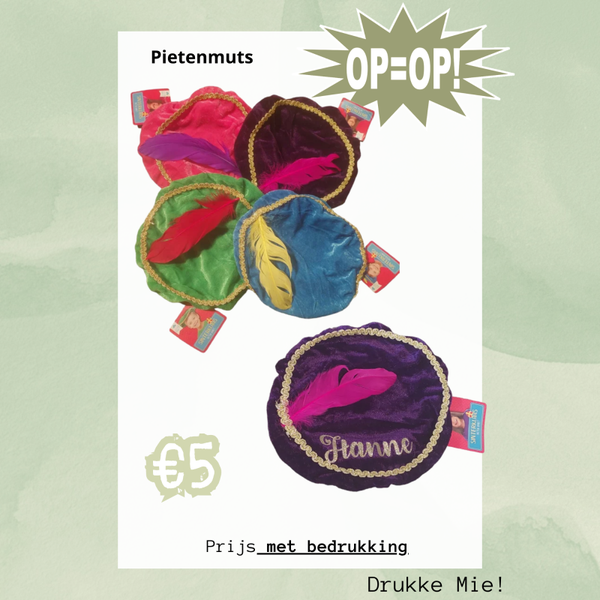 Pietenmuts met naam