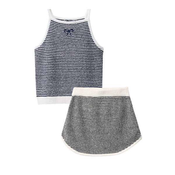 ZARA Badstof Effect Gestreept Set