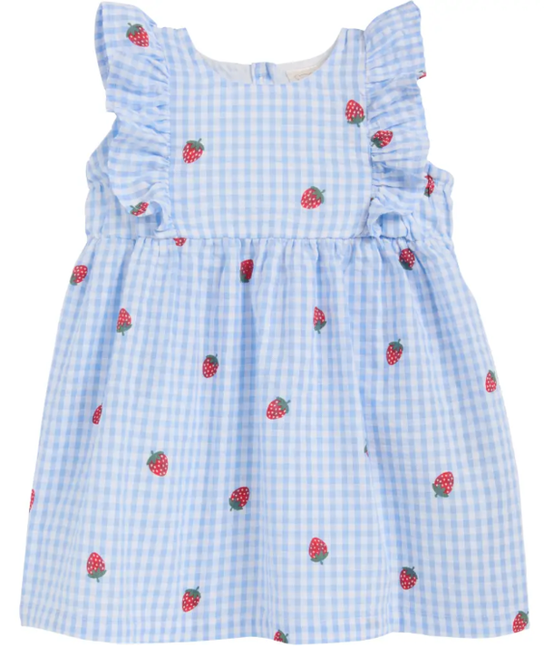 Blauw Jurk Aardbeien
