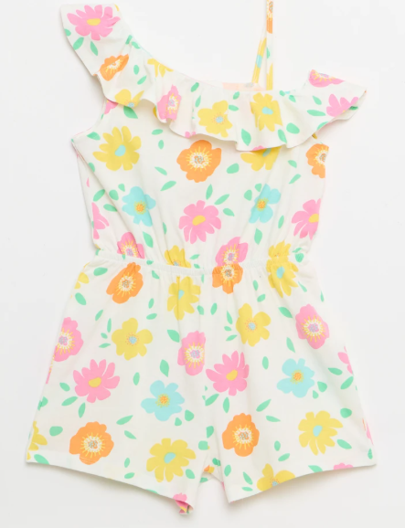 Playsuit Wit & Bloemen