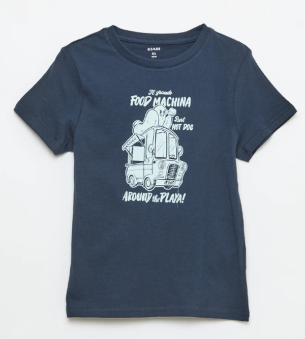 T-shirt Donker Blauw Food Machina