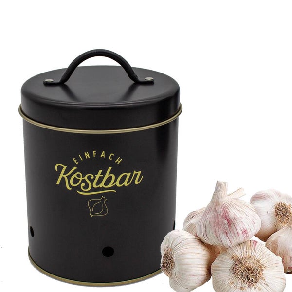 Metalldose für Knoblauch