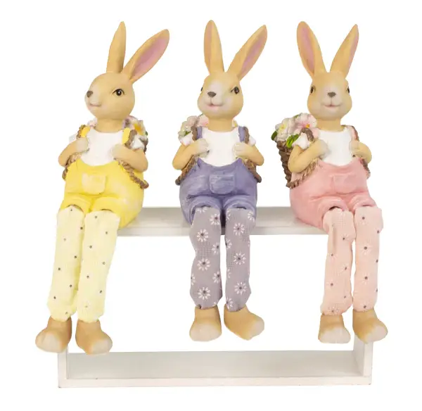 Osterhasen mit Rucksack & Schlenkerbeinen