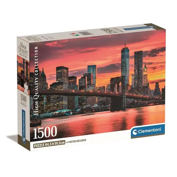 New York, East River, Puzzle 1500 , Clementoni
