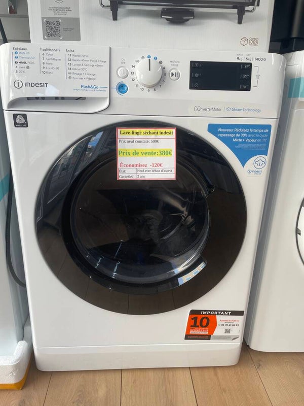 Lave linge séchant indesit neuf