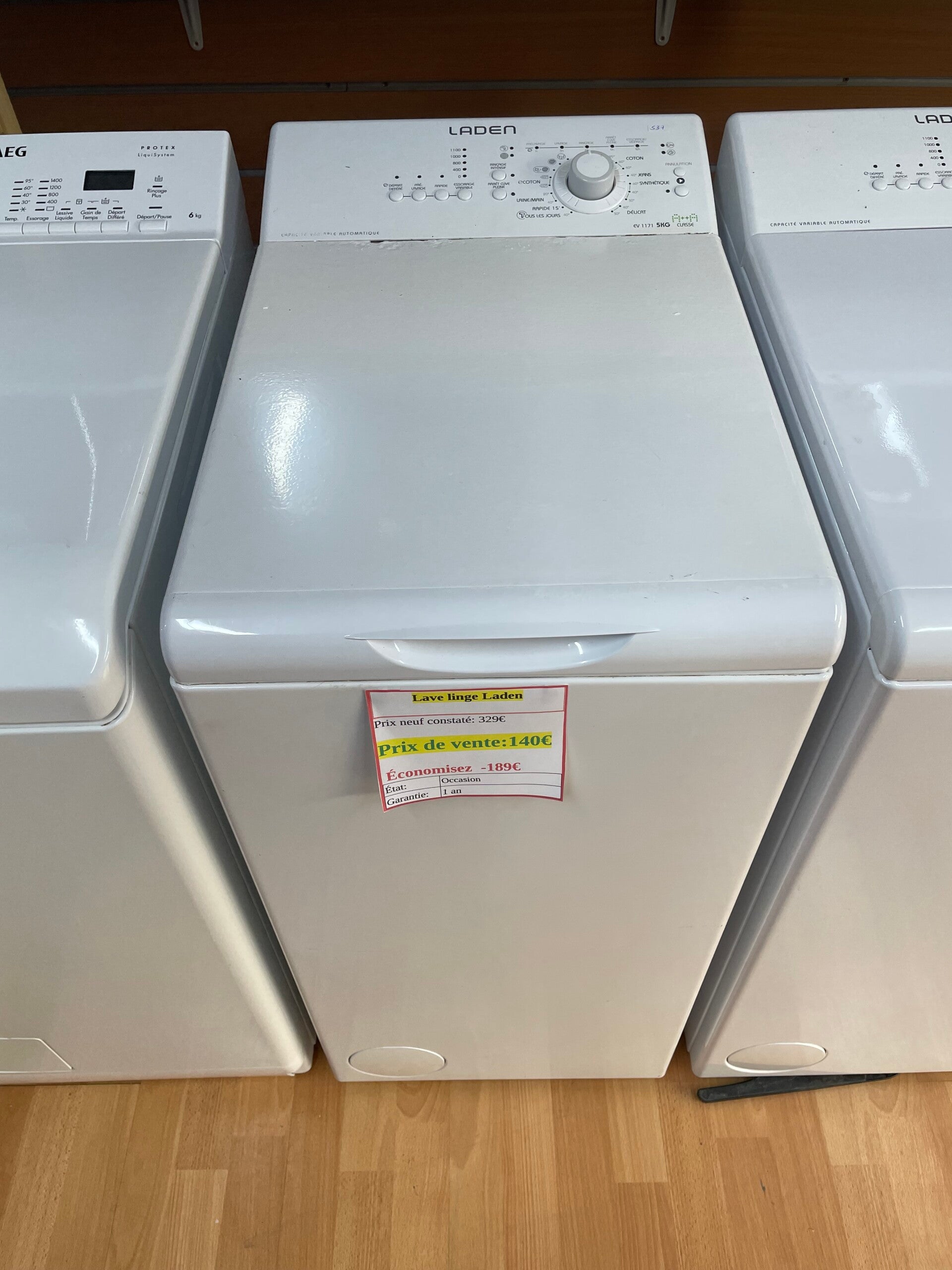 Lave linge top Laden