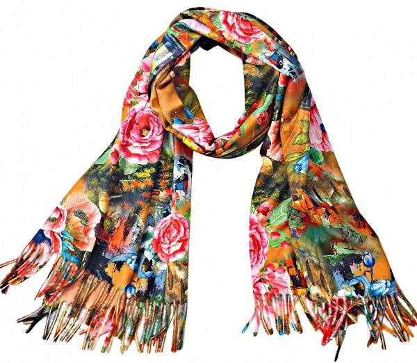 Soft scarf bloemenprint