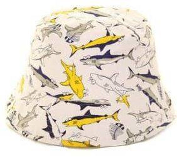 Bush hoed met haaibedrukking -- Wit