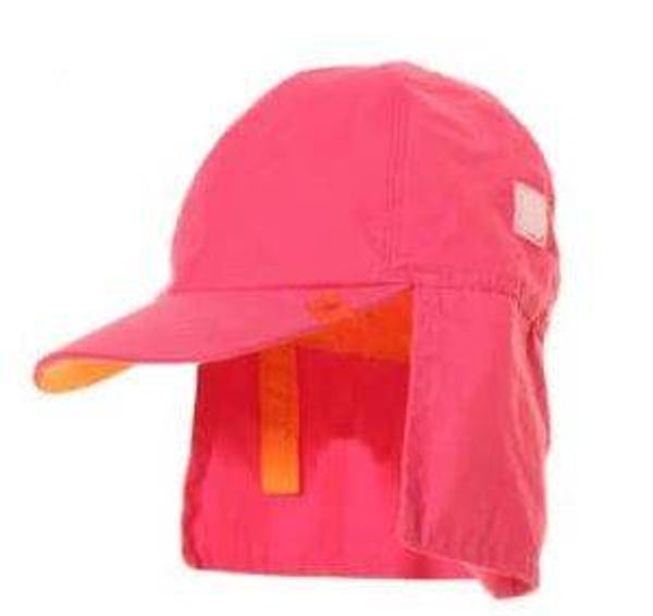 Zonnehoed met klep-- Roze