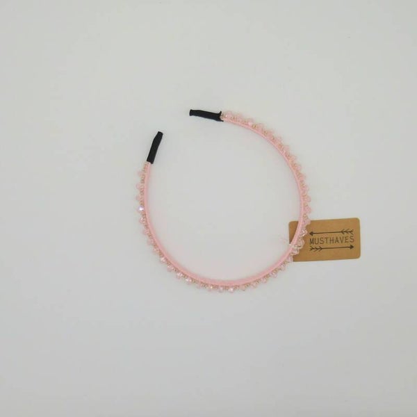 Diadeem met parels roze