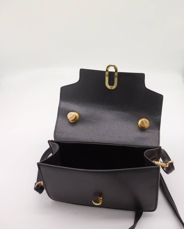 Tas leder klein zwart