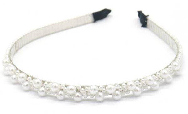 Diadeem met parel wit