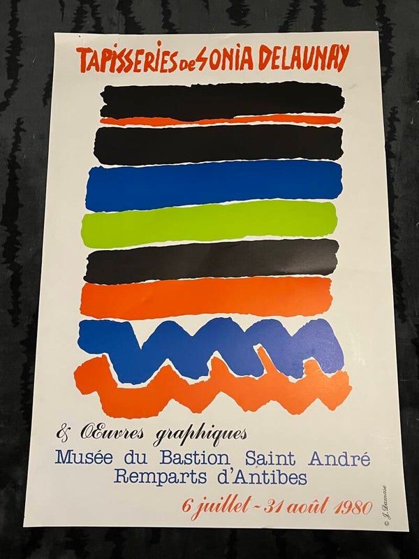 Lithographie Affiche Sonia Delaunay Tapisseries Antibes 1980
