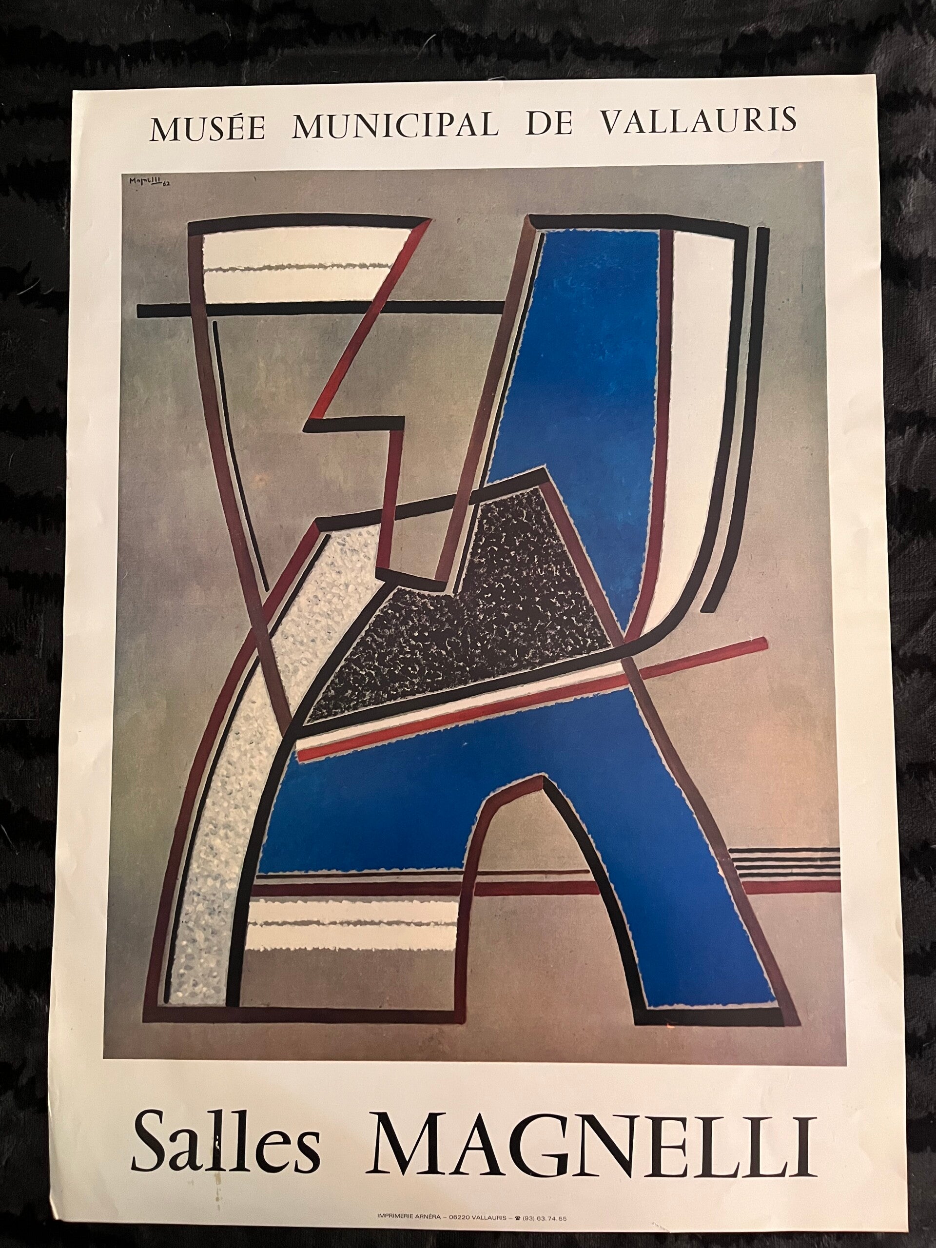 Alberto MAGNELLI Lithographie Affiche Musée Municipal de Vallauris 1962 originale