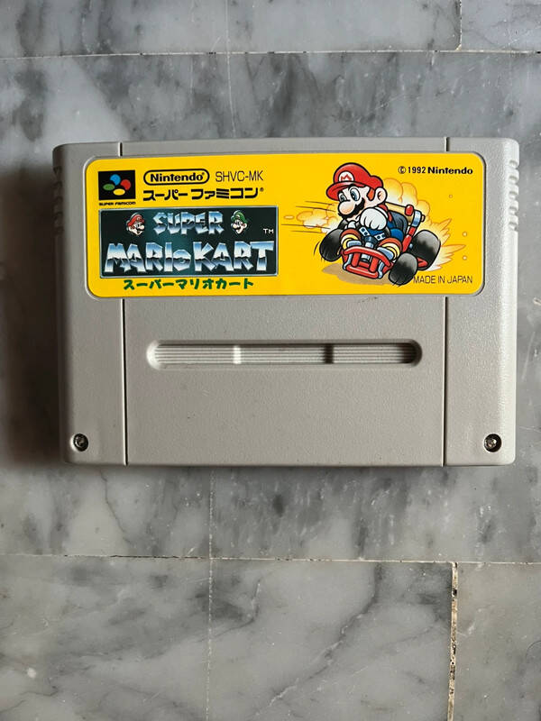 Super Mario Kart Super Nintendo Famicom SNES cartouche version Japan