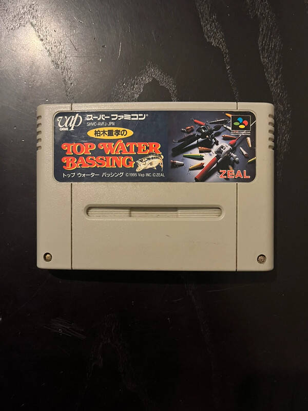 Top Water Bassing Super Famicom Nintendo Snes version Jap