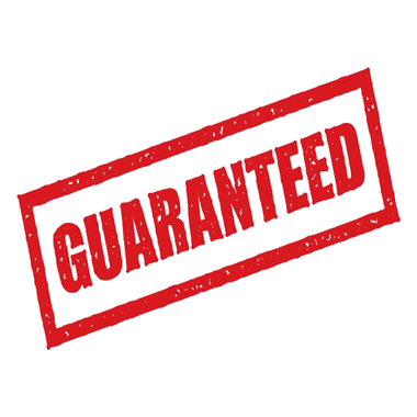 Red GUARANTEED stamp symbolizing guaranteed insurability in life insurance