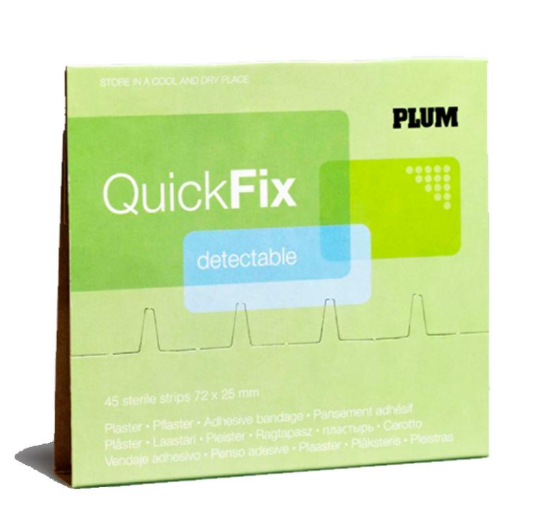 Quickfix pleisterdispenser navulling 45 HACCP pleisters 72x25mm