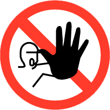 Bord toegang onbevoegden verboden Ø150mm