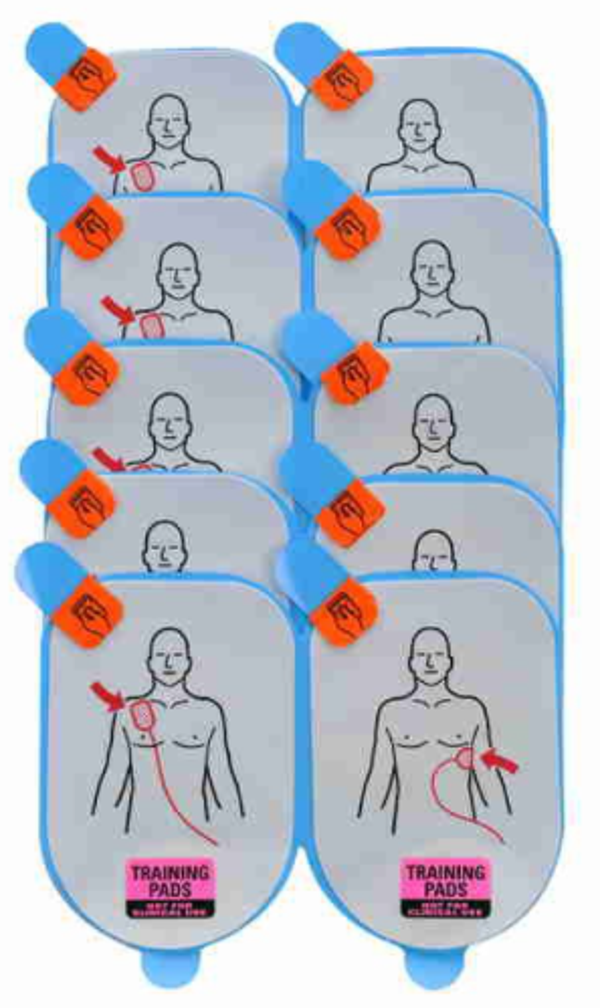 Defibtech AED-Trainer Lifeline vervangingsplakkers voor volwassenen (5-paar)
