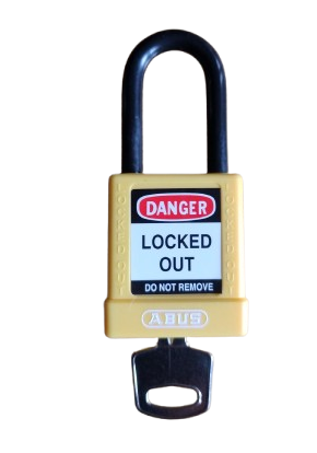 Lockout hangslot geel 40mm ABUS