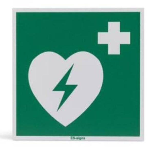Pictogram AED bord 20x20cm budget