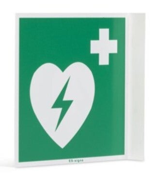 Pictogram AED bord 20x20cm haaks budget