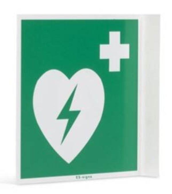 Pictogram AED bord 20x20cm haaks budget