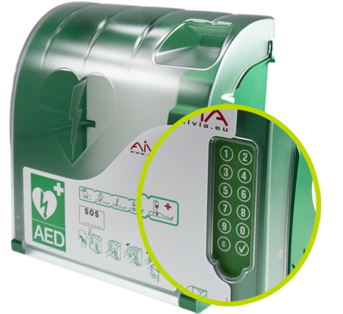 AED buitenkast pincode met klimatisering