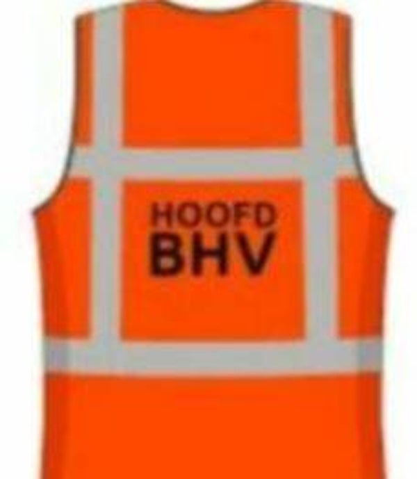 Veiligheidsvest Hoofd BHV (oranje one-size)