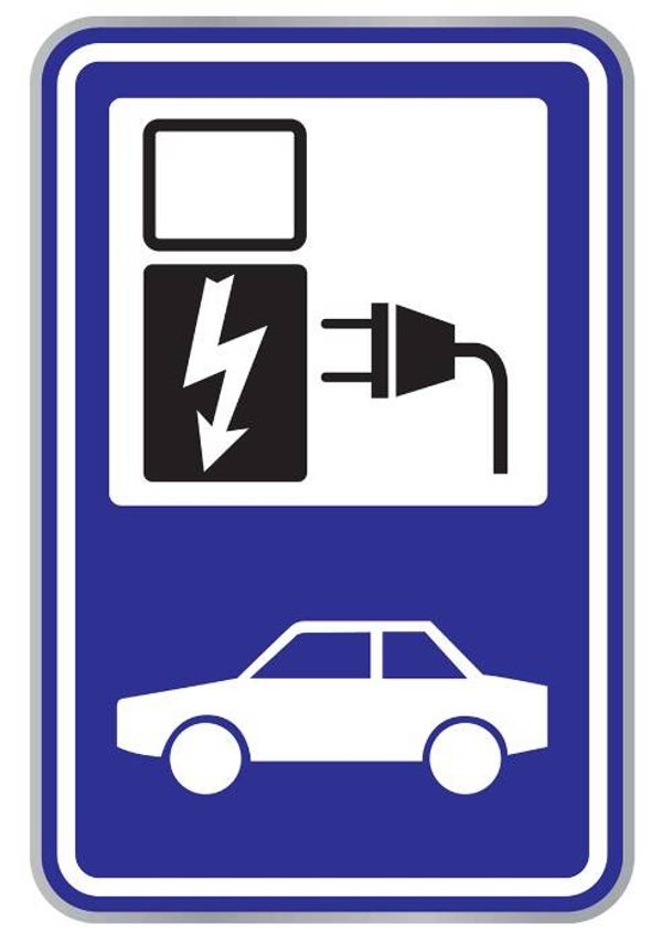 Bord laadpaal elektrische auto (40x60cm)