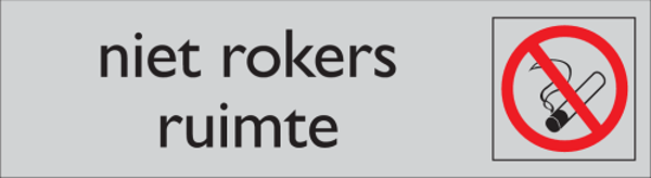 Picto niet rokersruimte 16.5x4.5cm