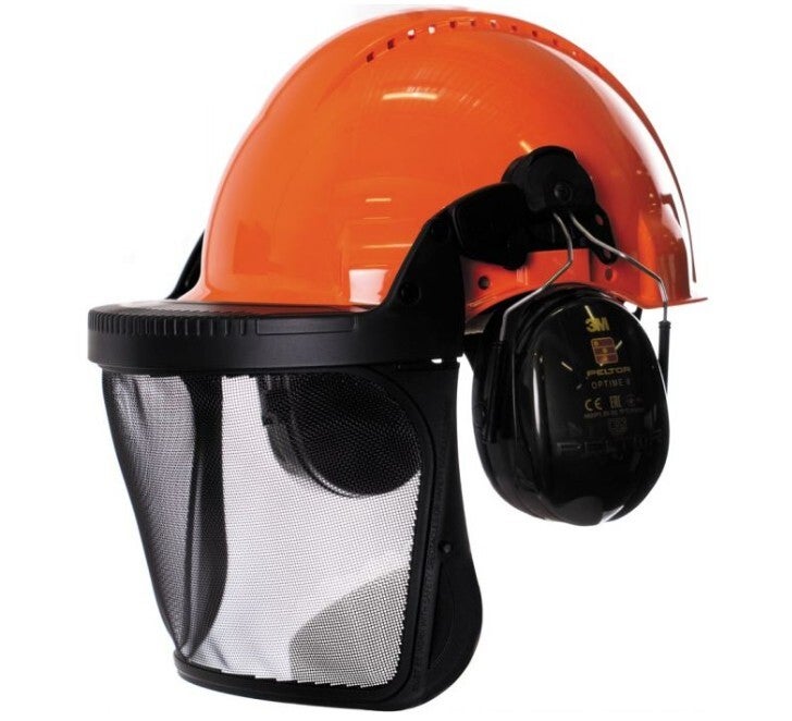 Bosbouw helmset incl. oorkappen en vizier (SNR26)