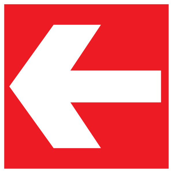 Pictogram brandblusser links 20x20cm