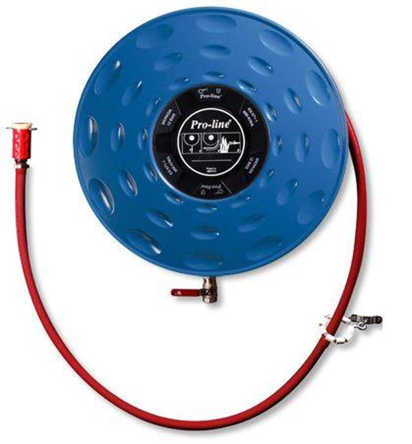 Brandslanghaspel blauw 600mmØ 25 meter x 3/4