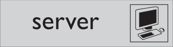 Picto serverruimte 16.5x4.5cm