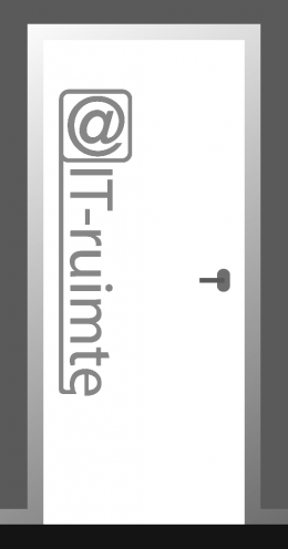 Deursticker computerruimte 30x126cm