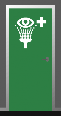 Deursticker oogdouche 60x90cm