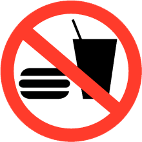 Bord etenswaren verboden Ø90mm