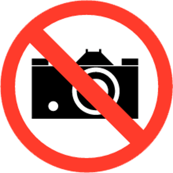 Bord fotograferen verboden Ø200mm