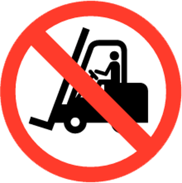 Bord heftruck verboden Ø300mm