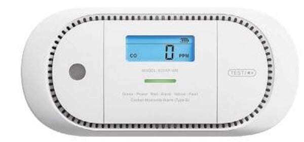 Koolmonoxidemelder incl. 10-jaar batterij koppelbaar tot max. 24 rook en CO melders (COX10W)