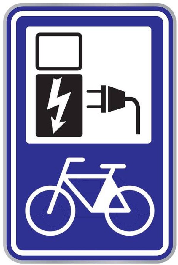 Bord laadpaal elektrische fiets (40x60cm)